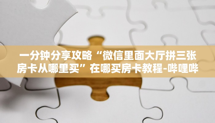 一分钟分享攻略“微信里面大厅拼三张房卡从哪里买”在哪买房卡教程-哔哩哔哩