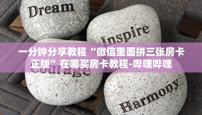 一分钟分享教程“微信里面拼三张房卡正版”在哪买房卡教程-哔哩哔哩